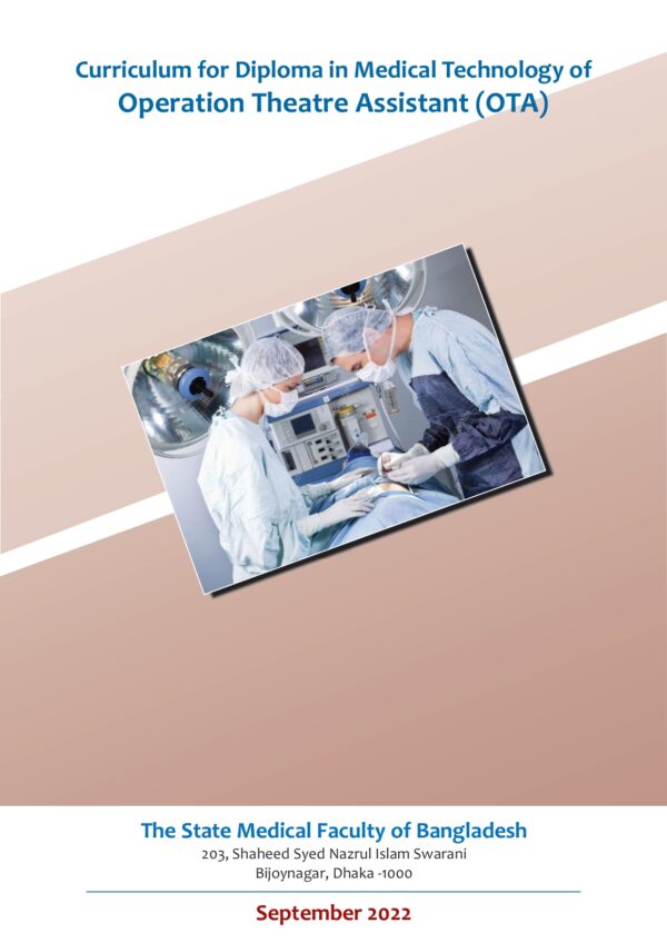 Curriculum for Diploma in Medical Technology of Operation Theatre Assistant (OTA)